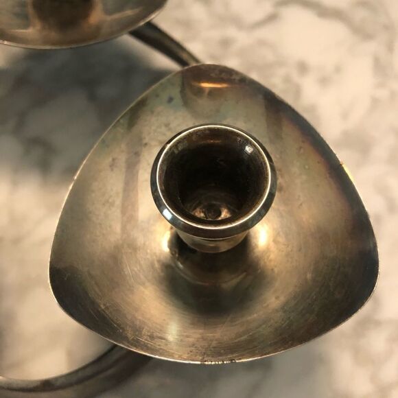 Vintage Mid-Century Modern Tapered Candle Holder - Picture 3 of 4